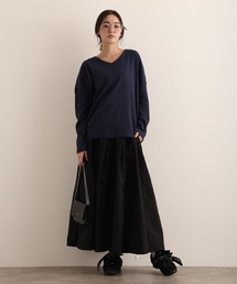 ドルマンスリーブVネックTシャツ