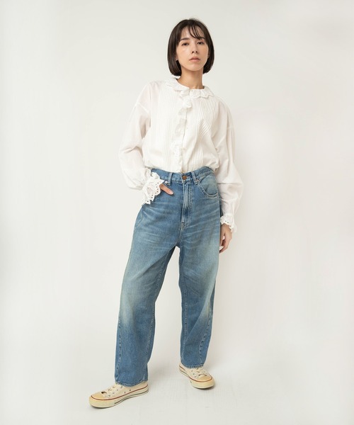 RNA-N(アールエヌエーエヌ)の「B2935 レースカラーピンタックブラウス(シャツ/ブラウス・レディース・オフホワイト/ブラック/サックスブルー・FREE)」の5枚目の写真