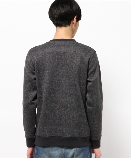 ikka(イッカ)の「プリントフリーストレーナー(スウェット・メンズ・オリーブ/チャコールグレー・X-LARGE/MEDIUM/SMALL/LARGE)」の4枚目の写真