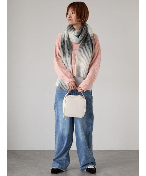 Lugnoncure（ルノンキュール）の「ラメ混モール鹿の子編みニット（ニット/セーター・レディース・ピンク/グリーン/ラベンダー/グレー/オフホワイト・F）」の10枚目の写真