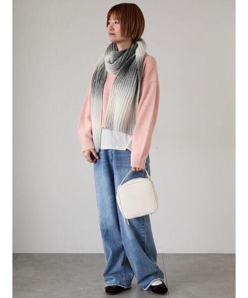 Lugnoncure（ルノンキュール）の「ラメ混モール鹿の子編みニット（ニット/セーター・レディース・ピンク/グリーン/ラベンダー/グレー/オフホワイト・F）」の11枚目の写真