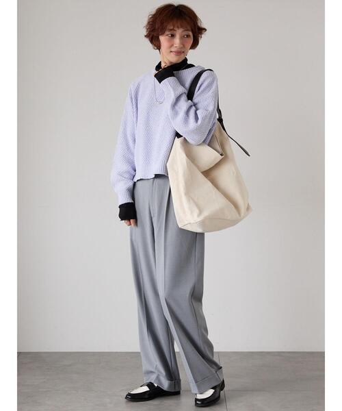 Lugnoncure（ルノンキュール）の「ラメ混モール鹿の子編みニット（ニット/セーター・レディース・ピンク/グリーン/ラベンダー/グレー/オフホワイト・F）」の17枚目の写真