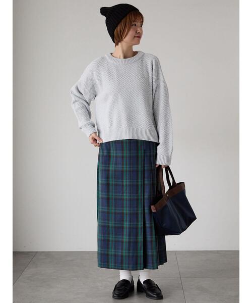 Lugnoncure（ルノンキュール）の「ラメ混モール鹿の子編みニット（ニット/セーター・レディース・ピンク/グリーン/ラベンダー/グレー/オフホワイト・F）」の19枚目の写真