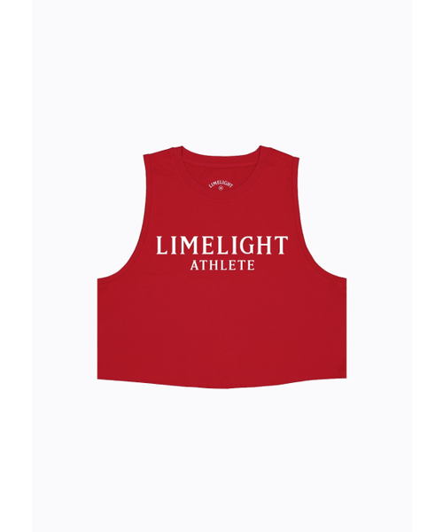 LIMELIGHT APPAREL(ライムライトアパレル)の「エスリット レディース クロップスリーブレス (レッド/ホワイト)(Tシャツ/カットソー・レディース・その他・SMALL/MEDIUM/LARGE)」の2枚目の写真