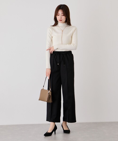 Jayro(ジャイロ)の「カットツイル裏起毛ワイドパンツ(その他パンツ・レディース・ブラック/ダークブラウン/キャメル・M)」の7枚目の写真