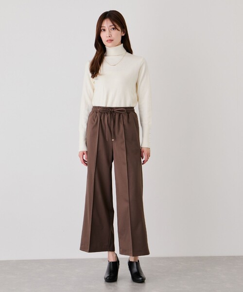 Jayro(ジャイロ)の「カットツイル裏起毛ワイドパンツ(その他パンツ・レディース・ブラック/ダークブラウン/キャメル・M)」の14枚目の写真
