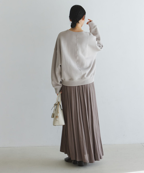 Noble（ノーブル）の「割線シフォンギャザースカート（スカート・レディース・ホワイト/チャコールグレー/サックスブルー・FREE）」の8枚目の写真