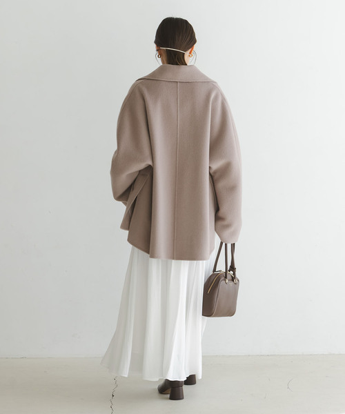 Noble（ノーブル）の「割線シフォンギャザースカート（スカート・レディース・ホワイト/チャコールグレー/サックスブルー・FREE）」の19枚目の写真