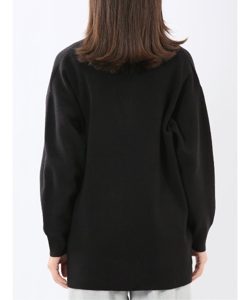 m.f.editorial（エムエフエディトリアル）の「【ストレッチ ウォッシャブル ニットアウター】トッパーニットコーディガン（カーディガン/ボレロ・レディース・ブラウン/ブラック・MEDIUM）」の8枚目の写真