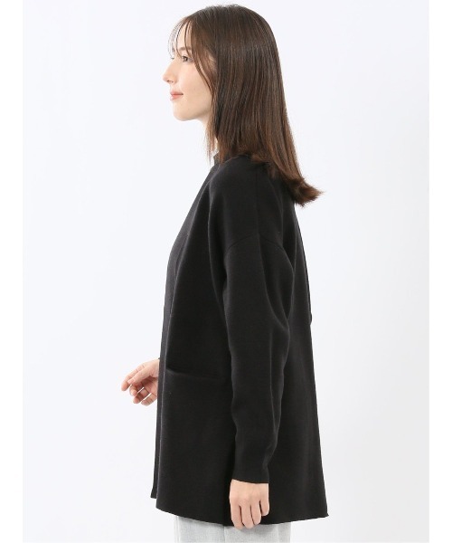 m.f.editorial（エムエフエディトリアル）の「【ストレッチ ウォッシャブル ニットアウター】トッパーニットコーディガン（カーディガン/ボレロ・レディース・ブラウン/ブラック・MEDIUM）」の12枚目の写真