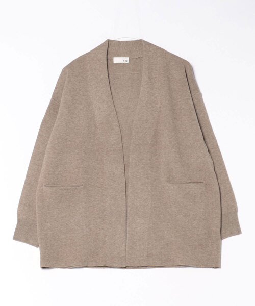 m.f.editorial（エムエフエディトリアル）の「【ストレッチ ウォッシャブル ニットアウター】トッパーニットコーディガン（カーディガン/ボレロ・レディース・ブラウン/ブラック・MEDIUM）」の15枚目の写真