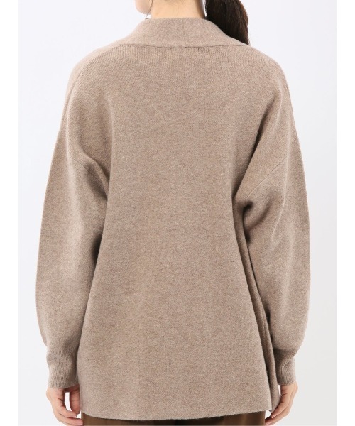 m.f.editorial（エムエフエディトリアル）の「【ストレッチ ウォッシャブル ニットアウター】トッパーニットコーディガン（カーディガン/ボレロ・レディース・ブラウン/ブラック・MEDIUM）」の18枚目の写真