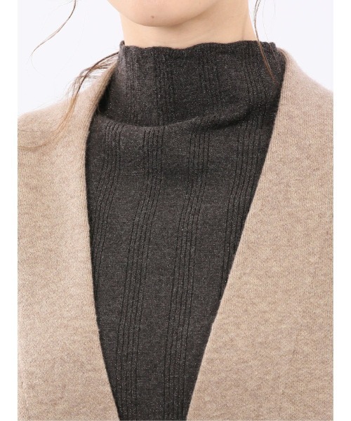 m.f.editorial（エムエフエディトリアル）の「【ストレッチ ウォッシャブル ニットアウター】トッパーニットコーディガン（カーディガン/ボレロ・レディース・ブラウン/ブラック・MEDIUM）」の19枚目の写真