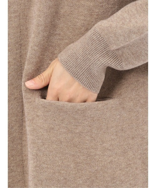 m.f.editorial（エムエフエディトリアル）の「【ストレッチ ウォッシャブル ニットアウター】トッパーニットコーディガン（カーディガン/ボレロ・レディース・ブラウン/ブラック・MEDIUM）」の20枚目の写真