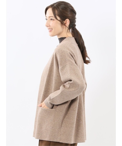 m.f.editorial（エムエフエディトリアル）の「【ストレッチ ウォッシャブル ニットアウター】トッパーニットコーディガン（カーディガン/ボレロ・レディース・ブラウン/ブラック・MEDIUM）」の22枚目の写真