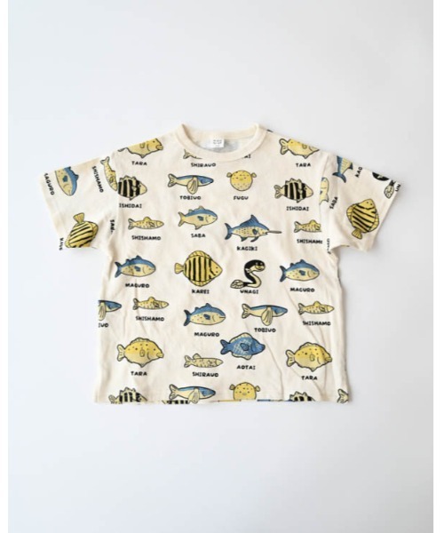nicohrat（ニコフラート）の「ニコフラート いろんな魚Ｔシャツ（Tシャツ/カットソー・キッズ・ラベンダー/アイボリー/サックスブルー・130cm/140cm/100cm/110cm/120cm/90cm）」の18枚目の写真