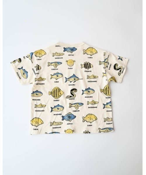 nicohrat（ニコフラート）の「ニコフラート いろんな魚Ｔシャツ（Tシャツ/カットソー・キッズ・ラベンダー/アイボリー/サックスブルー・130cm/140cm/100cm/110cm/120cm/90cm）」の19枚目の写真