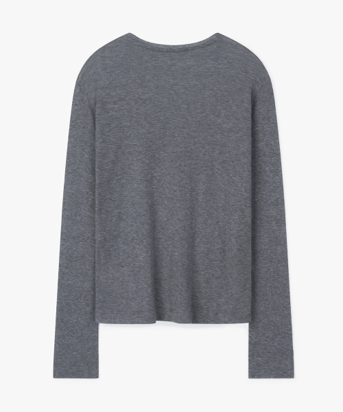 38COMEONCOMMON(38カモンコモン)の「Sheer Touch Long Sleeve (Melange Gray)(Tシャツ/カットソー・レディース・その他・FREE)」の2枚目の写真