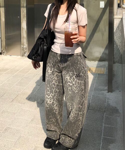 MUCENT（ムセント）の「ディートスナップボタンレオパードホピワイドパンツ（その他パンツ・レディース・レオパード・SMALL/MEDIUM/LARGE/X-LARGE/2XL）」の7枚目の写真