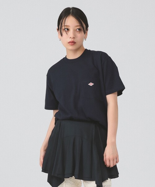 Ray BEAMS(レイビームス)の「DANTON / ソリッド ポケット Tシャツ(Tシャツ/カットソー・レディース・ネイビー/オレンジ/ホワイト/グレー・SMALL/MEDIUM)」の3枚目の写真