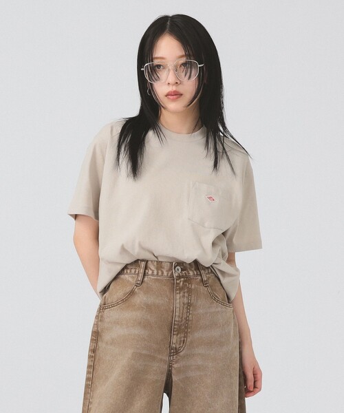 Ray BEAMS(レイビームス)の「DANTON / ソリッド ポケット Tシャツ(Tシャツ/カットソー・レディース・ネイビー/オレンジ/ホワイト/グレー・SMALL/MEDIUM)」の18枚目の写真
