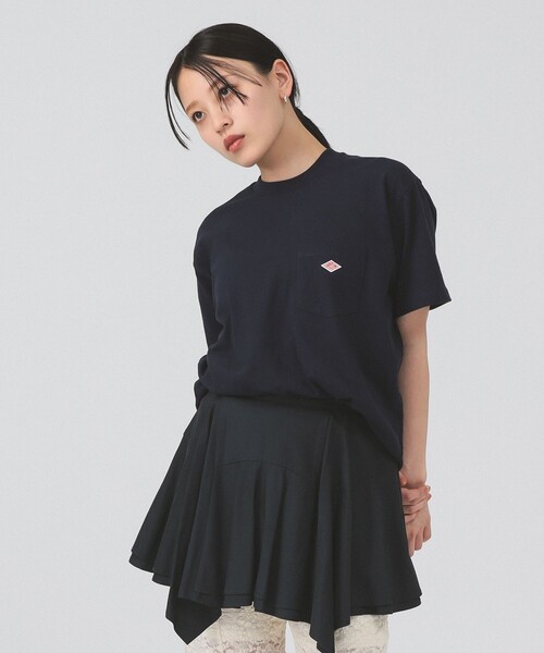 Ray BEAMS(レイビームス)の「DANTON / ソリッド ポケット Tシャツ(Tシャツ/カットソー・レディース・ネイビー/オレンジ/ホワイト/グレー・SMALL/MEDIUM)」の16枚目の写真