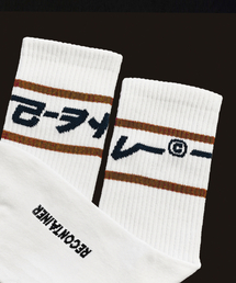 replaycontainer（リプレイコンテナ）の「brown line socks (white)（ソックス/靴下）」