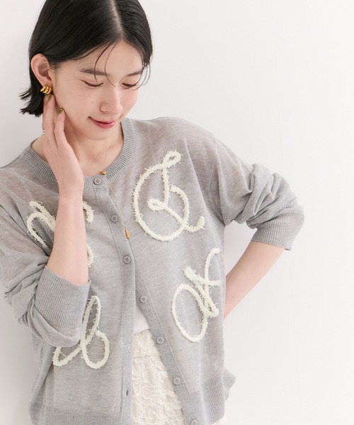 【makiko】新品完売色♥️抜け衿モール刺繍カーディガン LILY BROWN×KEITA MARUYAMA】エンブロイダリーカーディガン