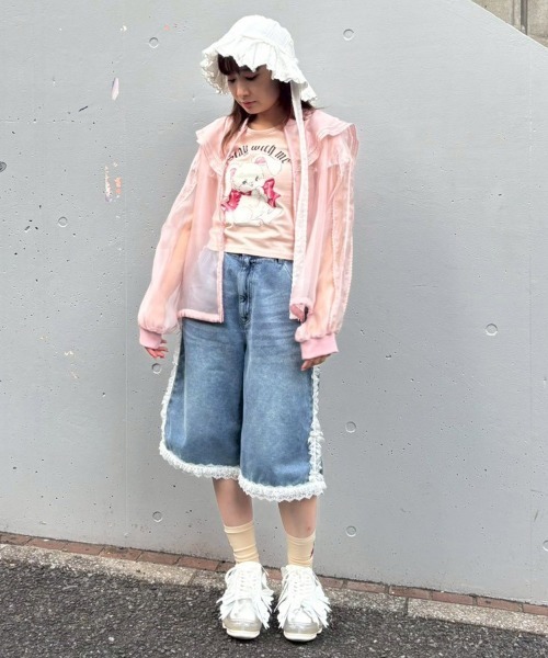 Candy Stripper（キャンディストリッパー）の「STAY WITH ME BABY Tシャツ（Tシャツ/カットソー・レディース・ピンク/オフホワイト/ブラック・FREE）」の17枚目の写真