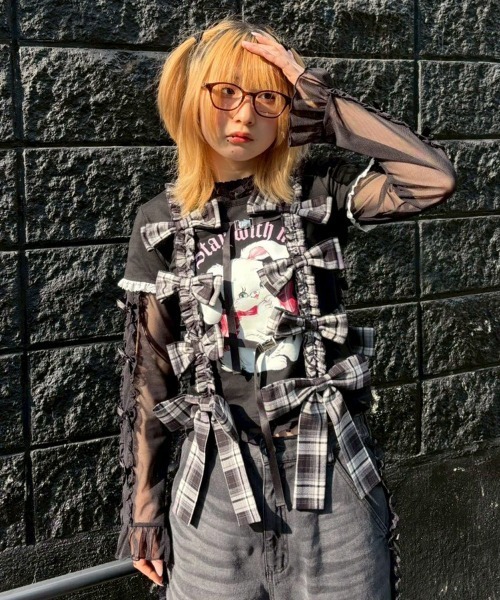 Candy Stripper（キャンディストリッパー）の「STAY WITH ME BABY Tシャツ（Tシャツ/カットソー・レディース・ピンク/オフホワイト/ブラック・FREE）」の19枚目の写真