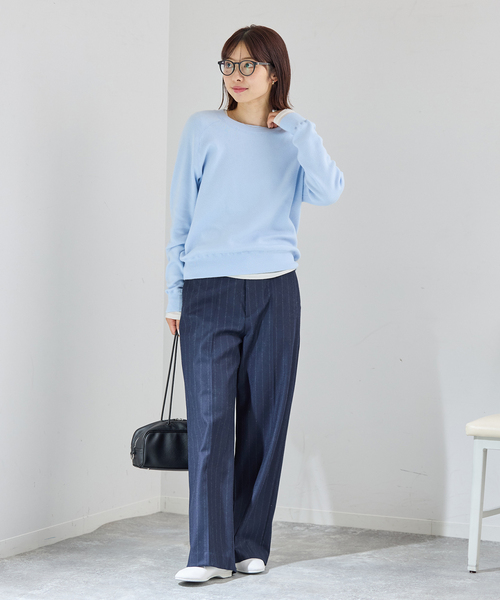 IENA（イエナ）の「《追加2》スイビスムースプルオーバー（ニット/セーター・レディース・ピンク/サックスブルー/チャコールグレー・FREE）」の18枚目の写真