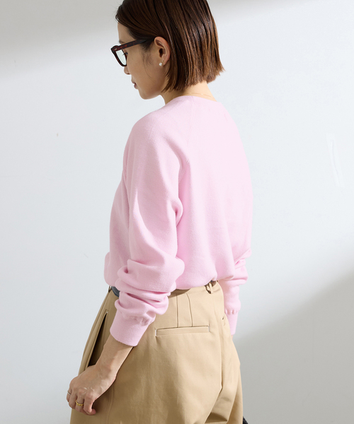 IENA（イエナ）の「《追加2》スイビスムースプルオーバー（ニット/セーター・レディース・ピンク/サックスブルー/チャコールグレー・FREE）」の4枚目の写真