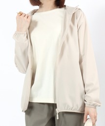 Salong hameu（サロン ハミュー）の「撥水・防花粉・UVカット ナチュラルストレッチ フード付きライトアウター/パーカー（マウンテンパーカー）」