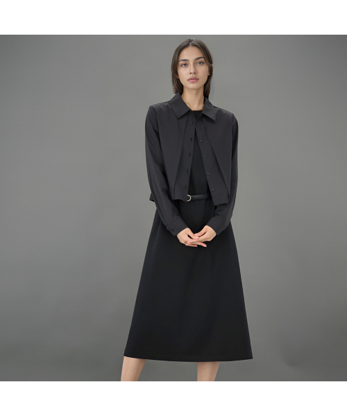 Sweat Long Sleeve Dress _Black（ワンピース）｜ACUD（アクド）の