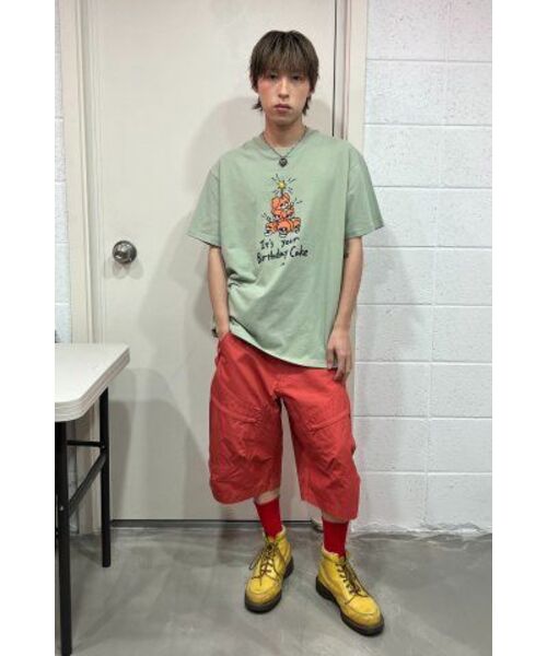 NICE GHOST CLUB(ナイスゴーストクラブ)の「WASHED MECHANIC CAPRI PANTS_RED(NG2EMUPA62A)(その他パンツ・レディース・レッド・S/M/L)」の8枚目の写真