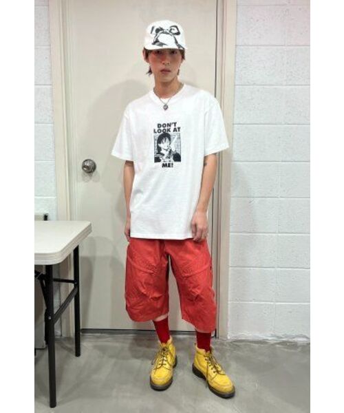 NICE GHOST CLUB(ナイスゴーストクラブ)の「WASHED MECHANIC CAPRI PANTS_RED(NG2EMUPA62A)(その他パンツ・レディース・レッド・S/M/L)」の2枚目の写真