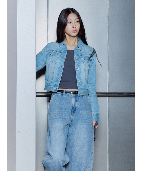 Bb' BENETTON（ビーフラットベネトン）の「ウォッシュドデニムジャケット (ライトブルー)（デニムジャケット・レディース・その他・S/M）」の3枚目の写真