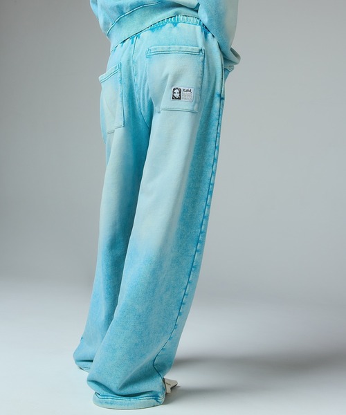X-girl(エックスガール)の「FACE LABEL WASHED SWEATPANTS(スウェットパンツ・レディース・ブラック/ライトブルー/ピンク・S/M)」の9枚目の写真