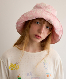 FUN FROM FUN（ファンフロムファン）の「Scarf Bucket Hat, Pink（ハット）」