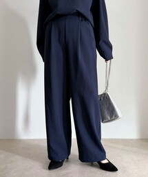 fredy emue | 【セットアップ対応】パウダリーツイルイージーセミワイドパンツ(その他パンツ)