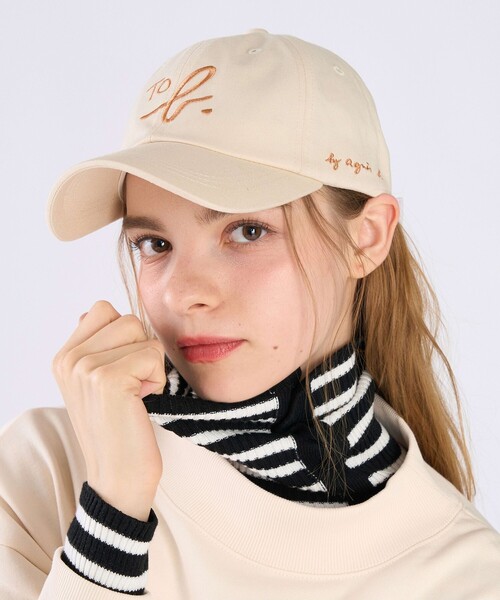 To b. by agnes b.（トゥービーバイアニエスベー）の「"To b." ビッグロゴ 刺繍 キャップ（キャップ・レディース・ホワイト系その他・FREE）」の7枚目の写真