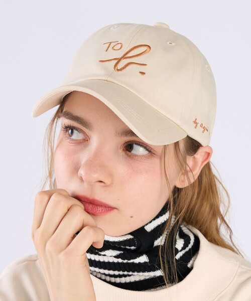 To b. by agnes b.（トゥービーバイアニエスベー）の「"To b." ビッグロゴ 刺繍 キャップ（キャップ・レディース・ホワイト系その他・FREE）」の8枚目の写真