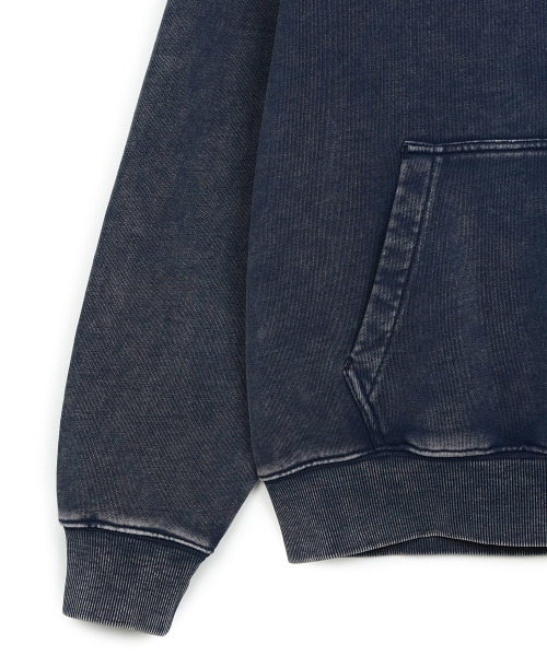 FDR（エフディーアール）の「Pigment Washed Denim Applique Hoodie Navy（パーカー・メンズ・その他・LARGE/MEDIUM/SMALL）」の5枚目の写真