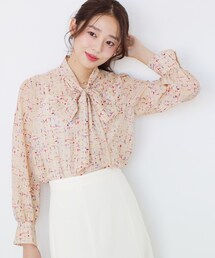 COUP DE CHANCE（クードシャンス）の「【手洗い可／一枚着／ジャケットイン】プリントボウブラウス（シャツ/ブラウス）」