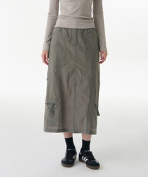 midi pocket stripe skirt / ミディポケットストライプスカート