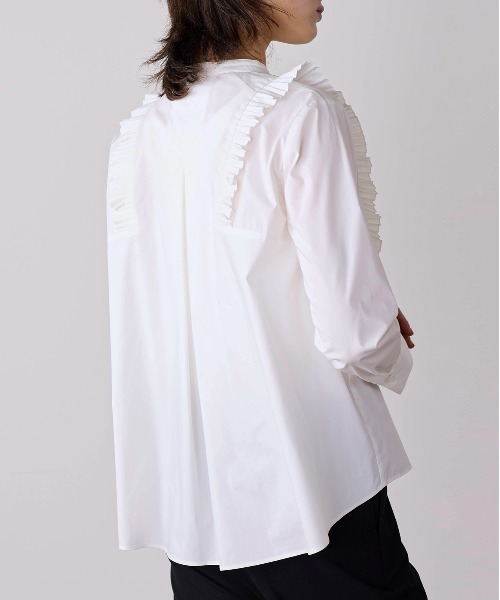 Marilyn Moon（マリリンムーン）の「tuck pleats jabot blouse（シャツ/ブラウス・レディース・ホワイト/ベージュ/ブラック・FREE）」の10枚目の写真