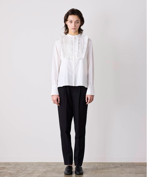 Marilyn Moon（マリリンムーン）の「tuck pleats jabot blouse（シャツ/ブラウス・レディース・ホワイト/ベージュ/ブラック・FREE）」の12枚目の写真