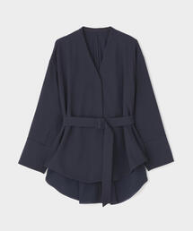 LE PHIL（ルフィル）の「◆2WAYツイルシャツジャケット（ノーカラージャケット）」