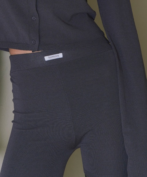 kiehtova（キエトヴァ）の「【kiehtova】SOFT TOUCH KNIT CAPRI PANTS/ソフトタッチニットカプリパンツ（その他パンツ・レディース・ダークグレー/ブラック/ベージュ・FREE）」の3枚目の写真