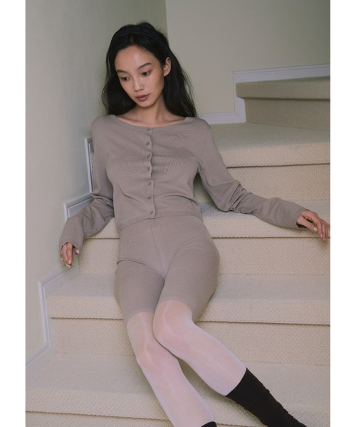 kiehtova（キエトヴァ）の「【kiehtova】SOFT TOUCH KNIT CAPRI PANTS/ソフトタッチニットカプリパンツ（その他パンツ・レディース・ダークグレー/ブラック/ベージュ・FREE）」の6枚目の写真